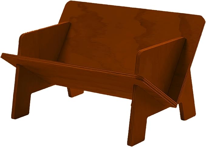 Wood Bookcase in Living Room/Home/Office, Desktop Book Shelf Organizer Bookshelves Storage Rack for CDs/Magazine/Books Display (Light Brown, 13.6")