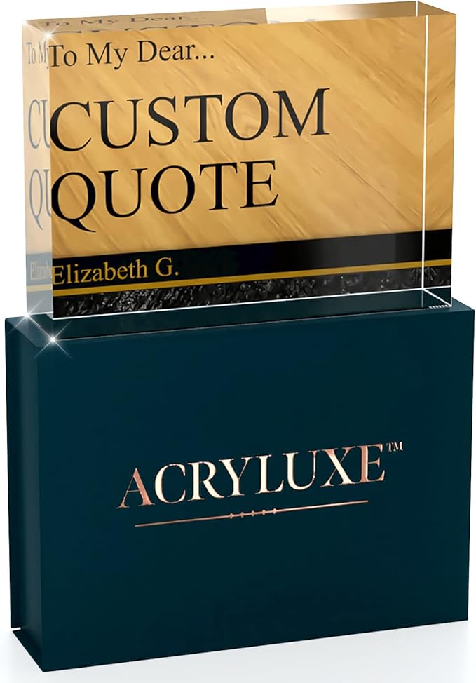 Personalized Gifts, Custom Quote Block Letter Board,Crystal-Clear Acrylic with Gift Box,17 Styles, Holiday and Christmas Gift for Mom, Dad, Girlfriend, Him or Her, Husband, Wife (5"x7, Nolan)
