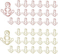 OWLFAVO 40pcs Anchor Shape Paper Clips with Clear Box, Rose Gold and Yellow Gold, Funny Cute Paperclips Bookmarks Planner Clips for Fun Office Supplies School Gifts Wedding Decoration