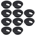 10 Pcs Desk Grommet 1-1/2" / 38 mm, Desk Cord Hole Cover, Cable Grommet ABS Plastic, Desk Hole Grommet for Home & Office Pc, Detachable Cable Cord Organizer-Black