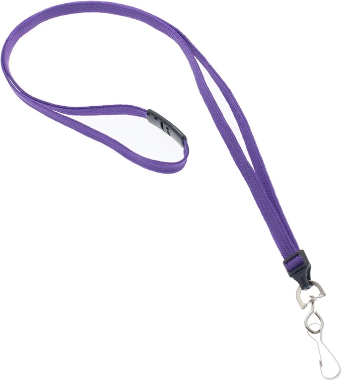 Specialist ID Bulk 25 Pack - Premium Breakaway Lanyards for ID Badges - Metal Swivel J Hook - 3/8” Wide - 36 Inch Length - Flat Woven (Assorted Colors)