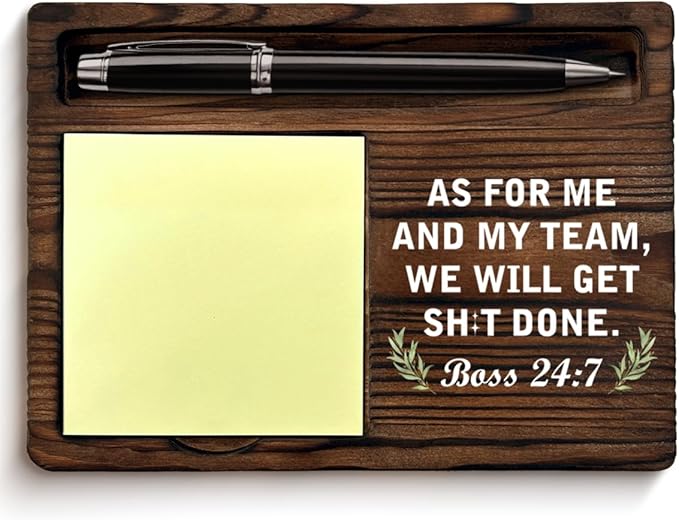 Funny Boss Gifts for Men, Humorous Gifts for Bosses Day Farewell Retirement Birthday, Boss Sticky Note Holder for Bosses Office Decor