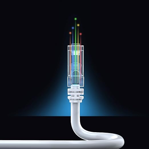 Maximm Cat 6 Ethernet Cable 0.6 ft (20-Pack) - High-Speed LAN Cable, Internet Cable, Patch Cable, and Network Cable - UTP, 10Gbps, 550MHz Ethernet Cord - White