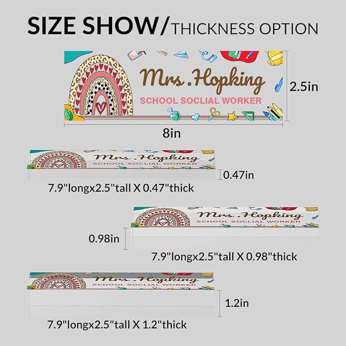 Personalized Custom Name Plates on Acrylic Glass, Desk Decor Nameplate, Accessories, Office Gift for Boss, Coworkers