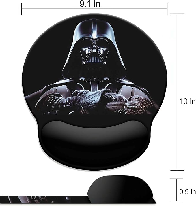 Black Mouse Pad with Wrist Rest,Non-Slip Rubber Base for Comfortable Gaming Mousepad - Ergonomic Mouse Pad with Wrist Support Suitable for Laptop Desktop and Work, Office Desk Accessory