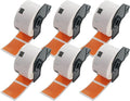 BETCKEY - White Food Labels Replacement for Brother DK-1220 (1.5 in x 1.8 in), Compatible with Brother QL Label Printers [6 Rolls/3720 Labels, Orange]