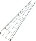 Kable Kontrol Cable Tray - 10 Feet Long x 6" W x 2” H - 30 Pcs Bulk Pack - Wire Mesh Tray Cable Management Rack Cords Organizer Cable Basket, Zinc Plated Steel NEC Approved for Network, Fiber Optic