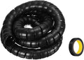 MECCANIXITY Spiral Cable Wrap 9.8ft/3.0M 50mm Cable Management Sleeve PP Insulation Cord Organizer for Computer Wire Power Cable Gas Pipe Black with Tape