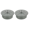uxcell 2 Pcs Desk Grommet, 1.97 inch 50mm Desk Cable Hole Cover Wire Hole Insert for Home Office Table Cabinet Cord Organizer, Drak Gray