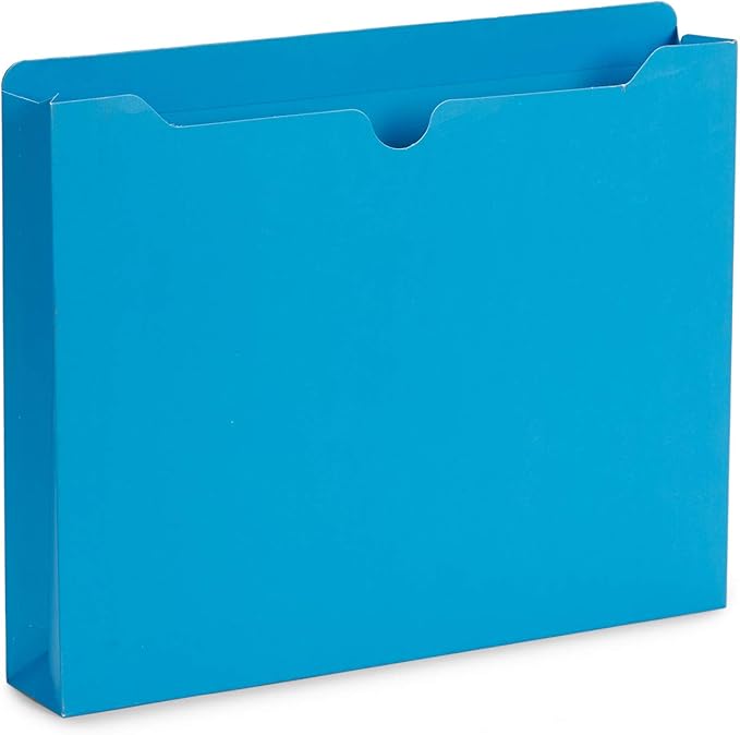 Blue Summit Supplies 1 Inch File Jackets, Expandable Folders, Heavy Duty 1 Inch Expansion Pocket File Folders Letter Size, Assorted Colors, Reinforced Straight Cut Tab,25 Pack