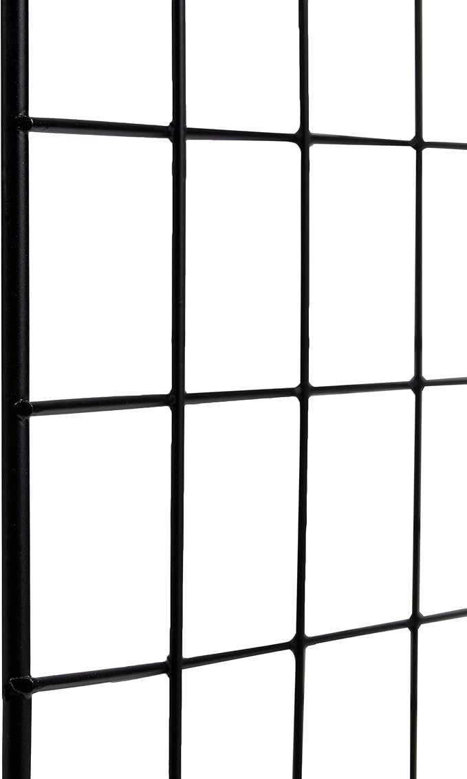 Amazon Basics Cube Wire Grid Stackable Storage Shelves, 6-Cube, 12.6"D x 26"W x 38"H, Black