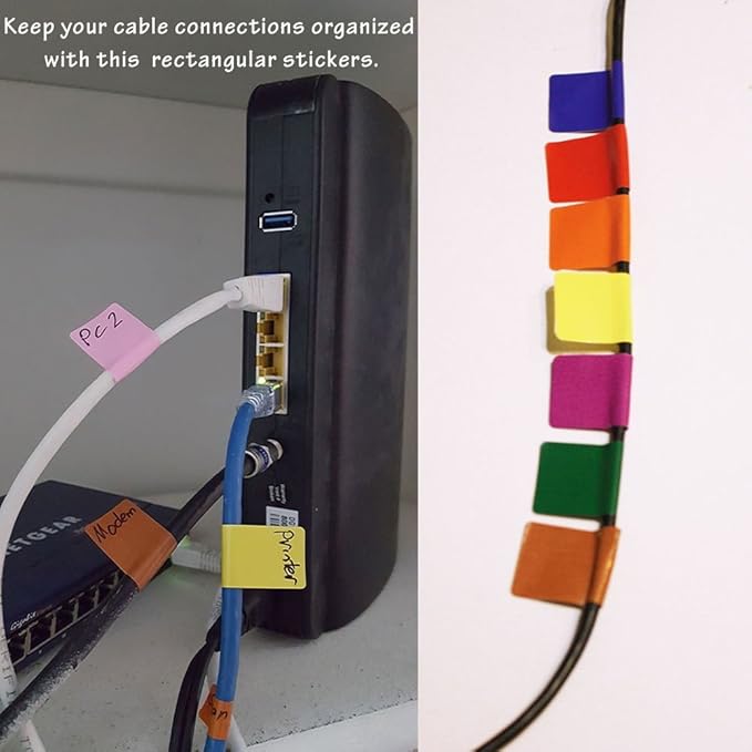 Royal Green Rectangular Color Coding Sticker Roll - Write On Labels for Folders, Organizing & More, 1.57" x 0.75" Stickers to Write On Name Tags for Office Supplies & Organization, 500-Pack (Red).