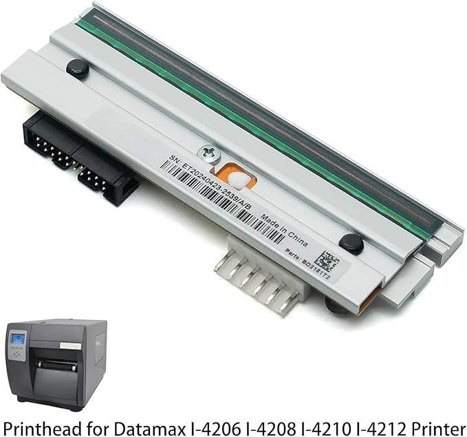 Printhead for Datamax I-4206 I-4208 I-4210 I-4212 I-Class Mark II 203dpi Thermal Label Barcode Printer - Green Head High-end Style,P/N:PHD20-2181-01