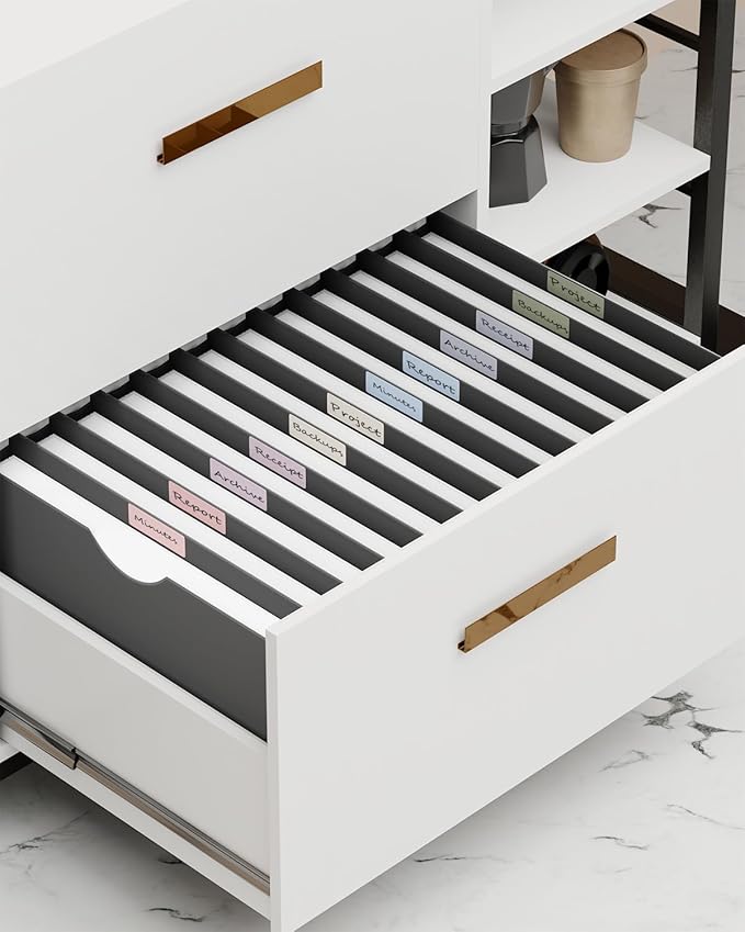 ANSOOK Plastic File Jackets & File Pockets,12 Pack Manila File Folders Letter Size,Heavy Duty Expanding Manila File Jackets, Reinforced Straight Cut Tab,1 inch File Jacket Folders