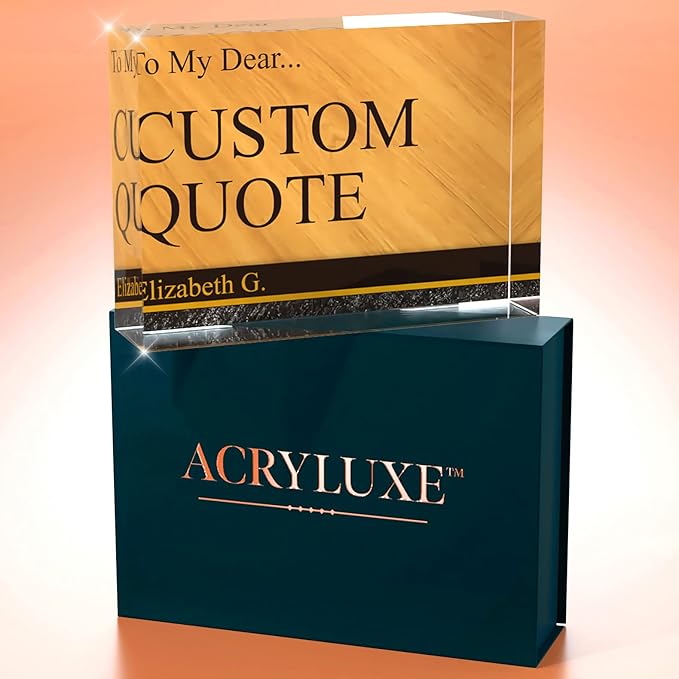 Personalized Gifts, Custom Quote Block Letter Board,Crystal-Clear Acrylic with Gift Box,17 Styles, Holiday and Christmas Gift for Mom, Dad, Girlfriend, Him or Her, Husband, Wife (5"x7, Nolan)