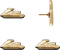 Jet Ski Push Pins - Gold Jet Ski Map Pins for Cork Boards, Maps, or Lapel Use - Designed in USA - Set of 4