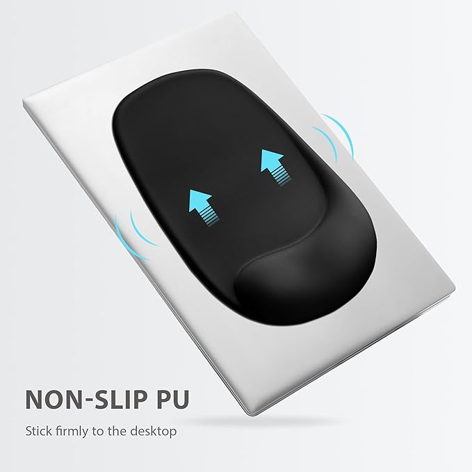 Ospelelf Wrist Rest for Keyboard and Mouse Ergonomic Mouse Pad with Wrist Support Memory Foam Wrist Rest for Computer Keyboard,3-in-1 Gel Mouse and Keyboard Pad for Office Black