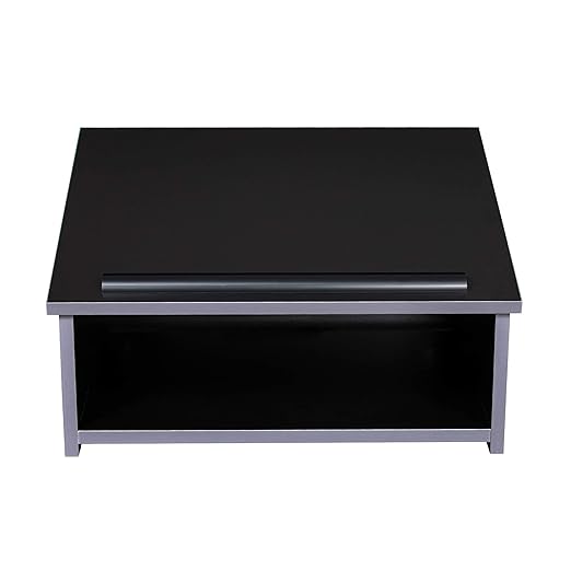 OEF Furnishings OEF22BK Commercial-Grade Tabletop Lectern with Storage Shelf (Black, High-Pressure Laminate Top)