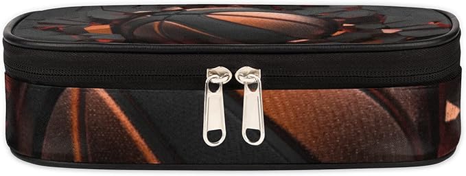 Pardick Basketball Big Capacity Pencil Pen Case Art Painting Large Pencil Pouch with Zipper Compartments Pencil Bag for Boys Girls Adults Student Office School Supplies