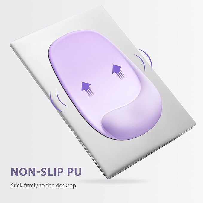 Ospelelf Wrist Rest for Keyboard and Mouse Ergonomic Mouse Pad with Wrist Support Memory Foam Wrist Rest for Computer Keyboard,3-in-1 Gel Mouse and Keyboard Pad for Office Lilac Gradient