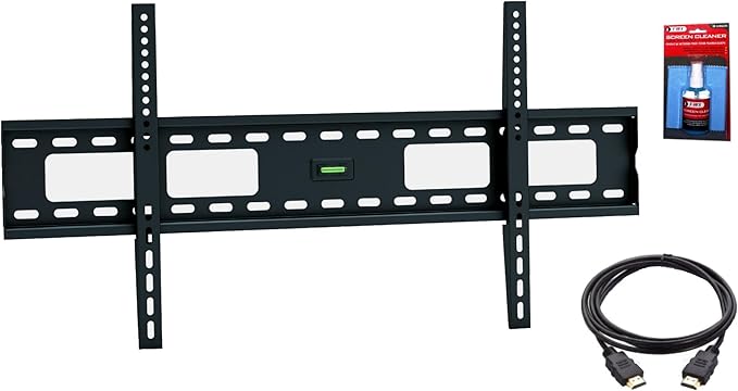 Extra Slim Flat TV Wall Mount Bracket + High Speed HDMI Cable for Samsung UN75NU6300 Super Low 1.4" Profile Design - Simple to Install!