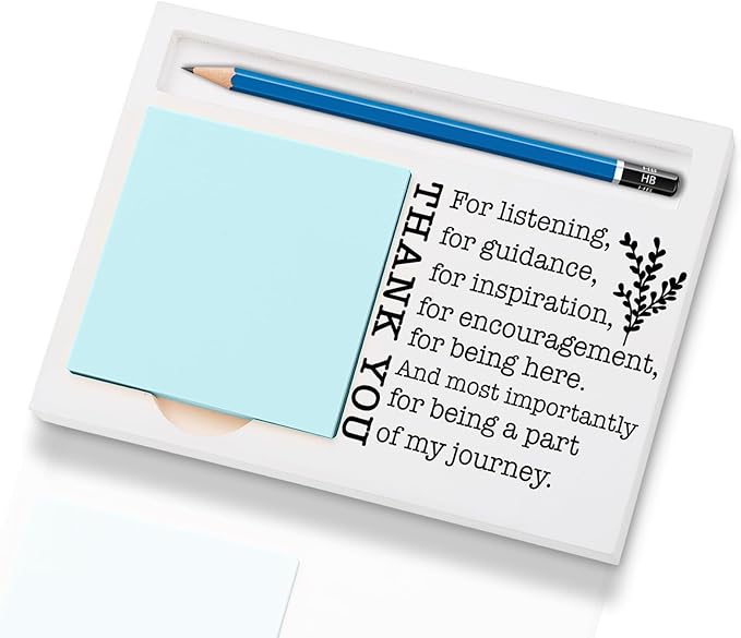 Thank You Gifts for Mentor Women Men Office Supplies Sticky Note Holder Decor, Mentor Appreciation Gifts for Women Self-Stick Note Pad Holders W2B40