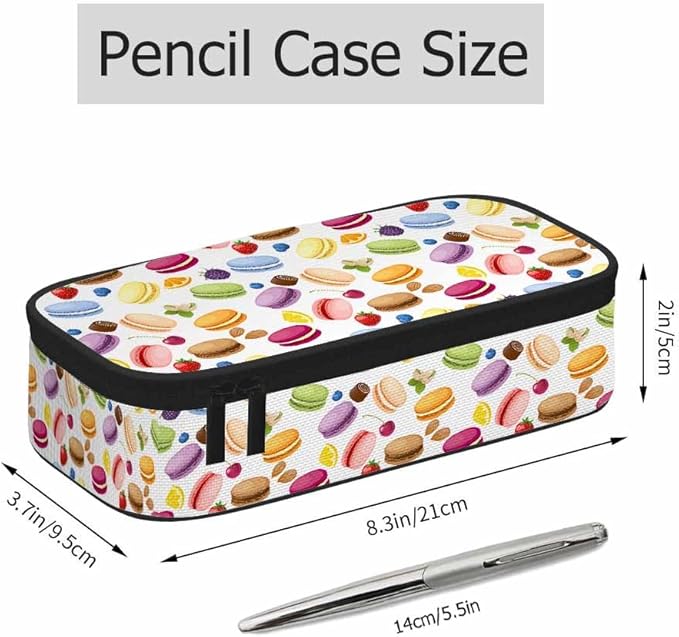 Cookies Pencil Case Strawberries Blueberries Grape Fruits Pencil Bag Pouch Box Organizer for College School Students Boy Girl