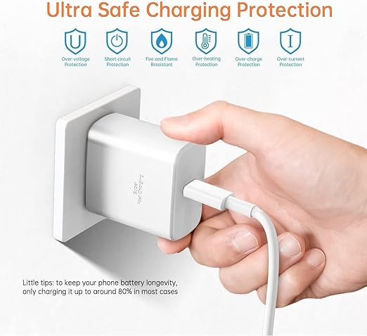 iPhone 17 16 Pro Max Charger Fast Charging,2Pack 45W USB C Super Fast Charger & 10FT Long Type C Charging Cable Cord for iPhone 17 Pro Max/17 Pro/17 Air/17/16 Pro Max/15,iPad Pro/Mini/Air,Galaxy S25