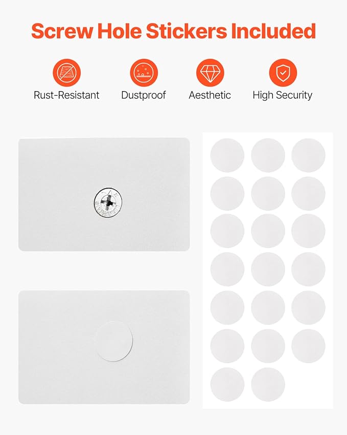 VEVOR Wood Desk Shelf, Desktop Bookshelf, Desk Storage Hutch with 6 Shelves, Office Countertop Organizer 3-Tier Display Rack, with Anti-Slip Feet Pads, for Office, Home & Dorm, White