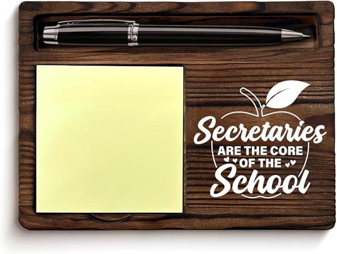 School Secretary Appreciation Gifts, Gift for Secretaries Sticky Note Holder School Office Decor, Administrative Professional Day Gifts