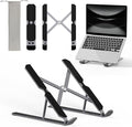 Portable Laptop Stand MXS2, 6-Level Adjustable Foldable Computer Stand for Desk, Magnetic Storage with Non-Slip Pads, Ventilated Cooling Design & Travel Carry Bag for Students and Gamers
