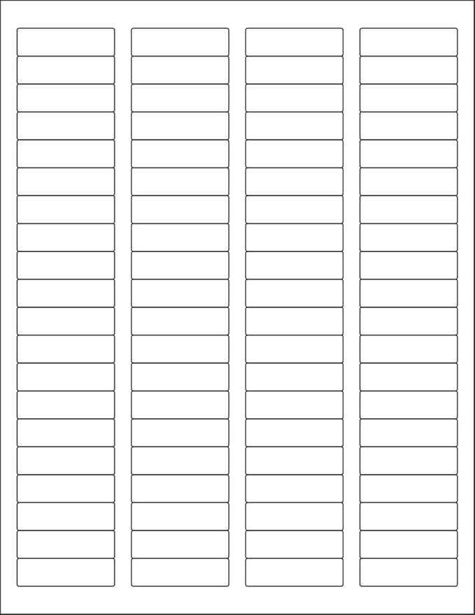 NextDayLabels 1.75x0.5 Inch Rectangle Stickers White Blank Labels for Laser Inkjet Printer - 80 Per Sheet Self-Adhesive Return Address File Folder Made in USA - 80,000 Labels