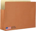 The File King Accordion File Folders Letter Size | Box of 10 Redropes | Expanding File Folder - 5.25" Expansion | Expandable Accordian File Organizer Pocket | Redwell Filing Organization & Storage