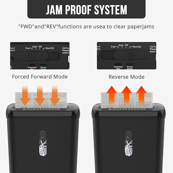 10-Sheet Strip Cut Paper Shredder, P-2 Security Level for Home Office, 3.17 Gallon Bin, Shreds CDs & Credit Cards, ETL Certified, Black