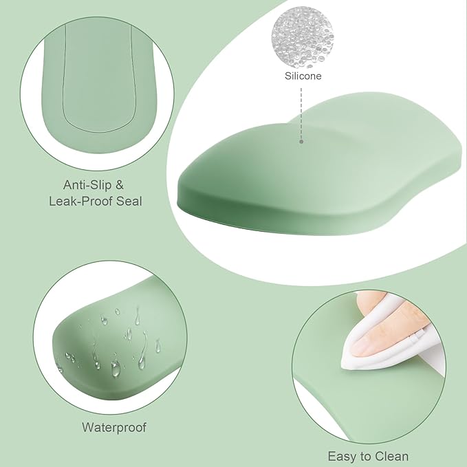 MOSISO Wrist Rest Silicone Ergonomic Air Cushion Mouse Support Pad, Keyboard Mouse Wrist Support for Typing, Gaming Pain Relief Pad Wrist Cushion for Computer, Laptop, Home & Office, Green
