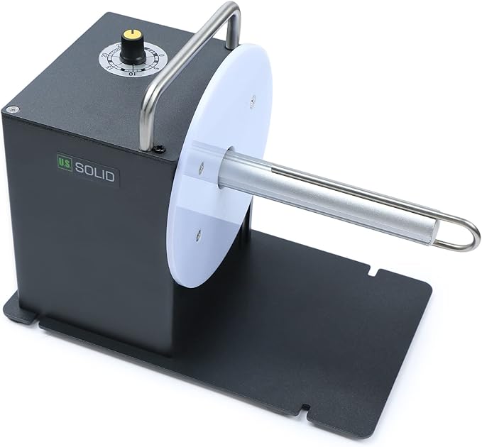 U.S. Solid Automatic Label Rewinder Machine, 1"/1.5" Core Holder, Max Label Width 3.15", USB/Plug-in Power AC 100V-240V