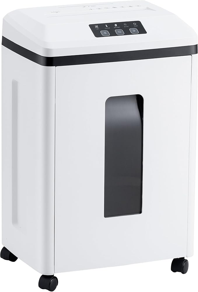 Professional Commercial Paper Shredder: P-7 Security Super Micro-Cut 1x1.7mm 7 Sheets/CDs/Cards/Staples 6-Gal Bin Heavy Duty for Home/Office/Industrial/Business Use-Confidential Documents