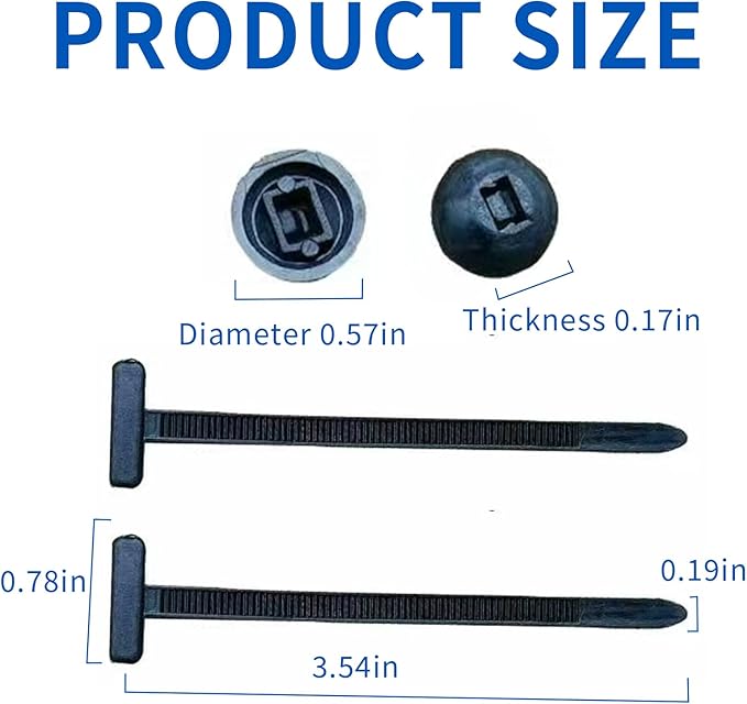 50PC Nylon Universal Cable Tie Buckle for Car - Self-Locking and Easy Install Zipper Clips with Pin & Button Design - UV-Resistant Zip Tie for Quick and Effortless Car Daily Repair