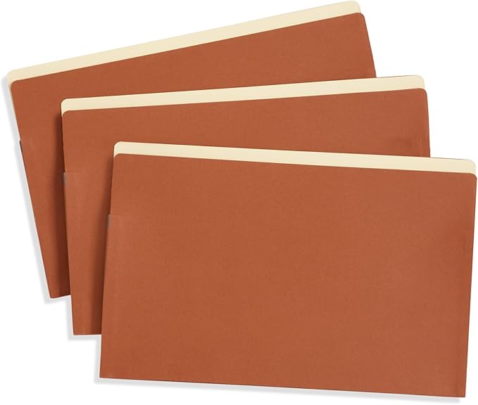 Blue Summit Expanding File Pocket Organizer, Legal Size, 5.25” Expansion – 10 Pack