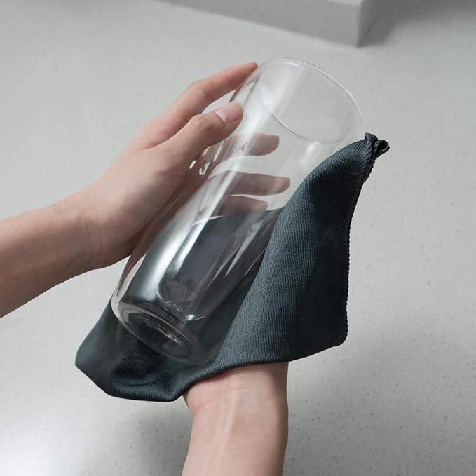 loukin 4 Pack Whiteboard Cleaning Cloth, Dry Erase Board Cloth for Classroom, Home and Office Use, Reusable and Washable, Grey, 12" x 12"