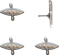 Kayak Push Pins - Silver Kayak Map Pins for Cork Boards, Maps, or Lapel Use - Designed in USA - Set of 4