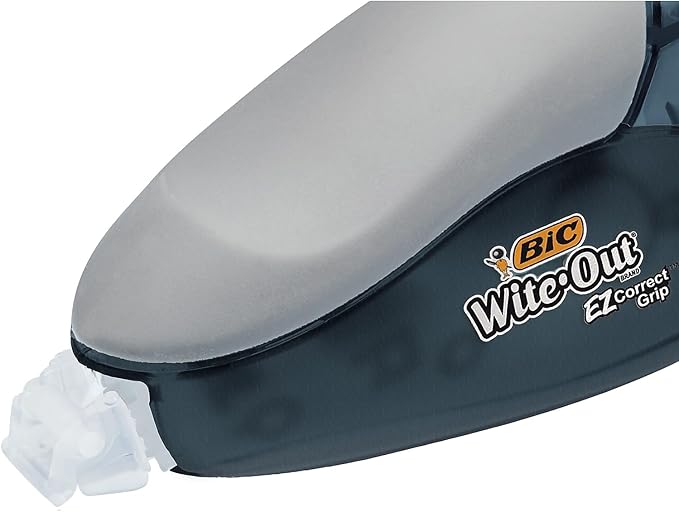 BIC Wite-Out Brand EZ Correct Grip Correction Tape, 19.8 Feet, 2-Count Pack of White Correction Tape, Fast, Clean and Easy to Use Tear-Resistant Tape Office or School Supplies