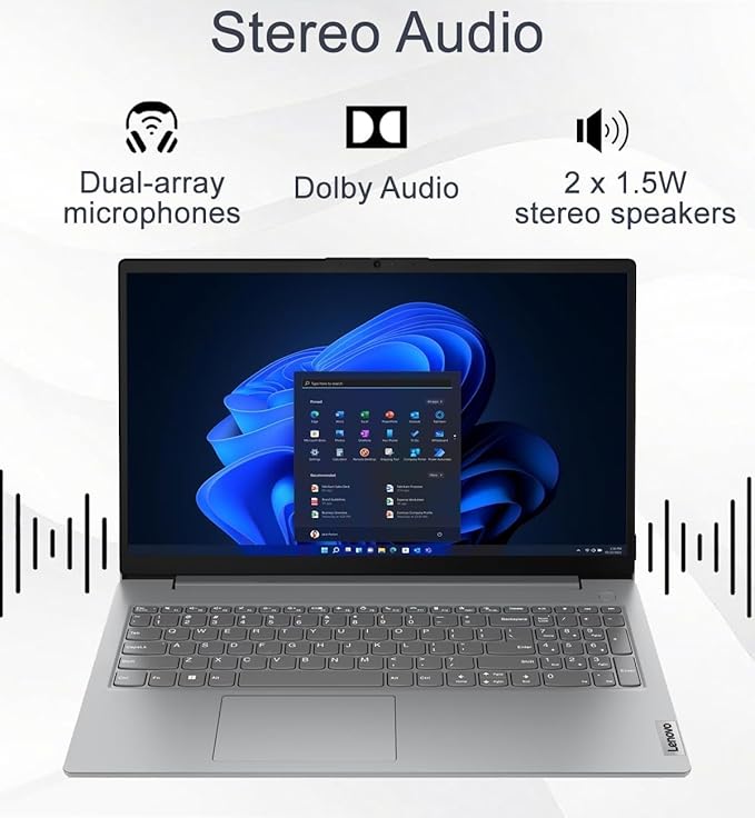 Lenovo Laptop V15 for Business and Student (15.6" FHD Anti-Glare, AMD Ryzen 5 7520U (> Intel i5-1235U), 16GB DDR5 RAM, 1TB SSD), Numeric Keypad, Webcam w/Shutter, Ethernet, Wi-Fi 6, HDMI, Win 11 Pro