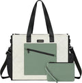 IBFUN Utility Tote Bag with 14/24 Pockets Zip Top Teacher Tote Bag for Teacher/Work Women
