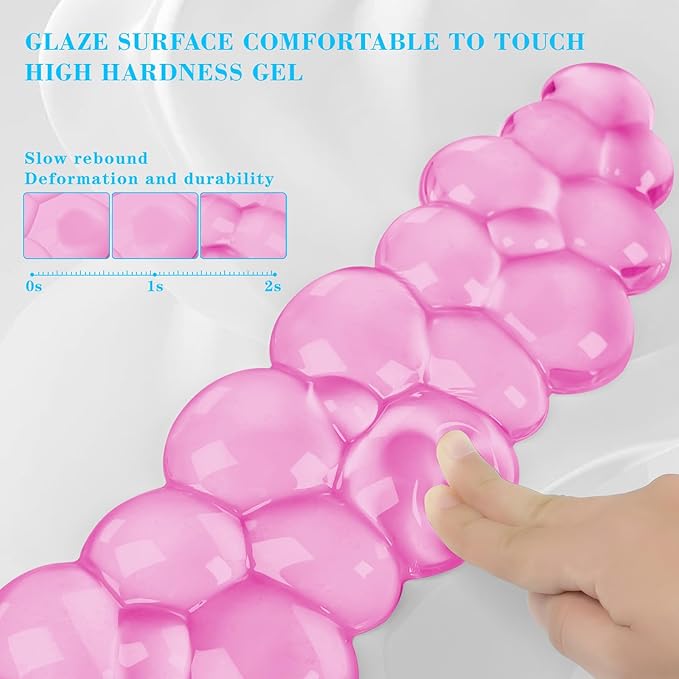 Gel Cloud Keyboard Wrist Rest, Cute Wrist Support and Arm Support Keyboard Rest for Keyboard Typing Pain Relief，Suitable for Office/Computer/Laptop/Gaming（Keyboard Wrist Rest Pink）