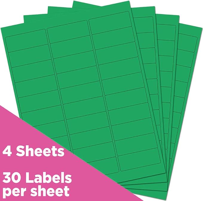 JAM PAPER Return Address Labels - Standard Mailing - 1 x 2 5/8 - Green - 120 Shipping Labels/Pack