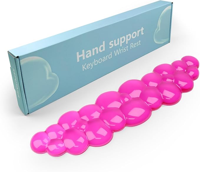 Gel Cloud Keyboard Wrist Rest, Cute Wrist Support and Arm Support Keyboard Rest for Keyboard Typing Pain Relief，Suitable for Office/Computer/Laptop/Gaming（Keyboard Wrist Rest Red）