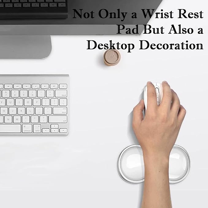 Mouse Wrist Rest Pad, 5.71" Ergonomic Cool Silicone Gel Wrist Support Pad for Effortless Typing & Pain Relief, Non-Slip Base Wrist Support Cushion for Gaming, Computers, Laptops, Office Use Green