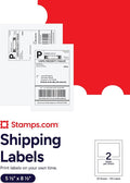 Shipping Labels 5.5" × 8.5" (2 per Sheet, 100 Count) – Half-Sheet Printable Mailing & Address Labels for Inkjet & Laser Printers – Blank White Label Sheets for Small Business Shipping Supplies