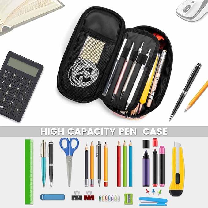 Pandas Pencil Bag Funny Panda Animal Stripes Cup Love Paper Big Capacity Pencil Case Pencil Pouch Pen Bag School Students Boy Girl